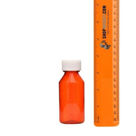 Oasis Amber Plastic Graduated Ovals, 2oz, Each, 12 Per Pack OVAL2EACHX12